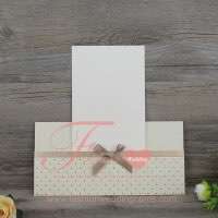 Beige Pocket Wedding Invitation Cards